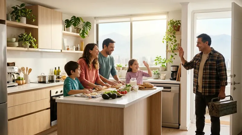 Cocina remodelada (imagen generada)
