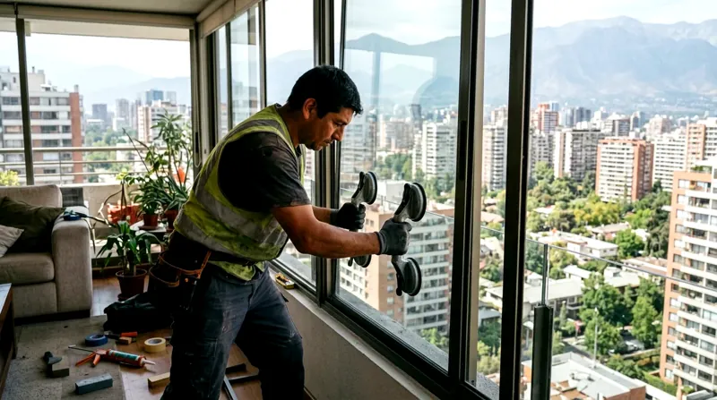 Cambio de vidrio de ventana (imagen generada)
